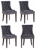 Set of 4 dining chairs Aberdeen velvet