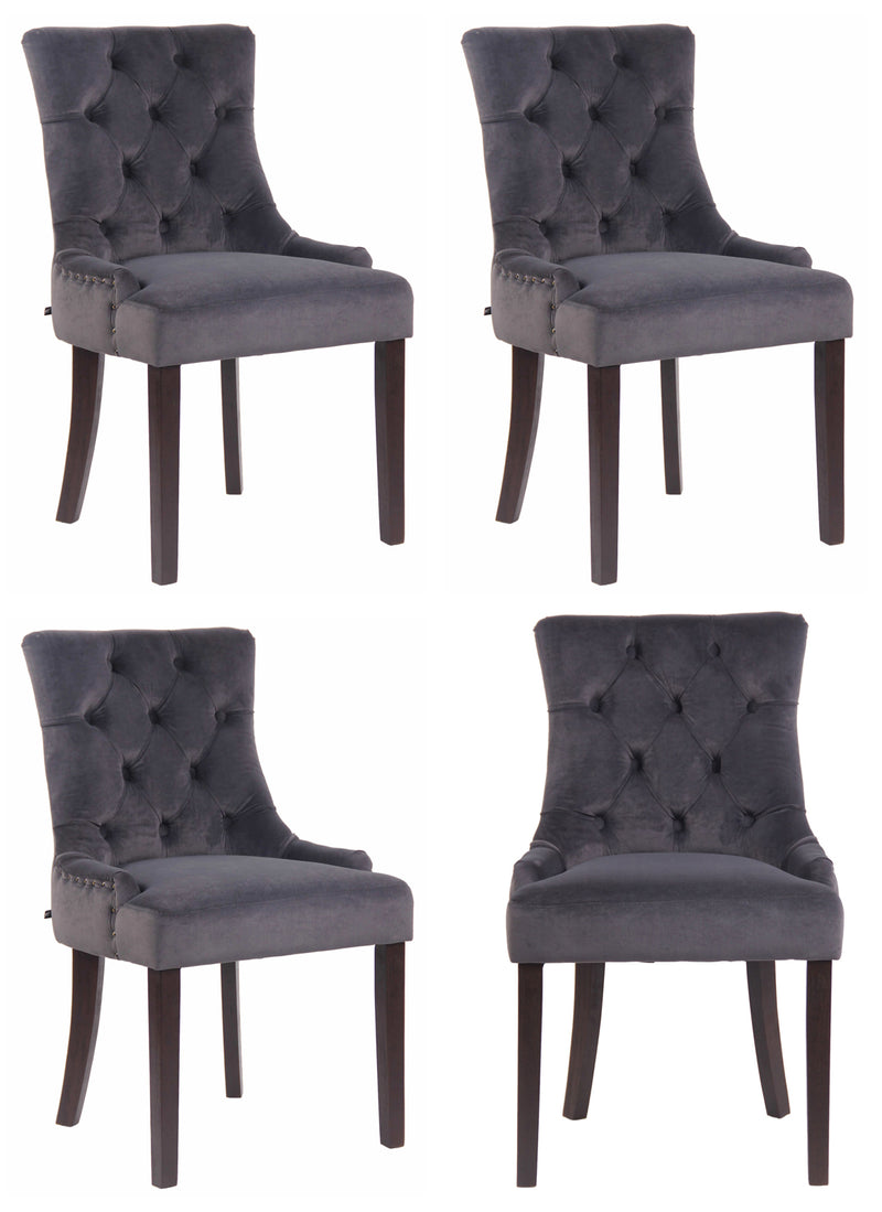 Set of 4 dining chairs Aberdeen velvet