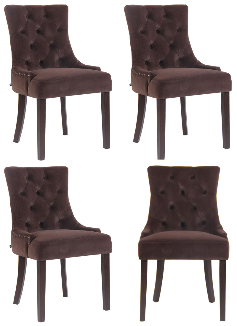 Set of 4 dining chairs Aberdeen velvet