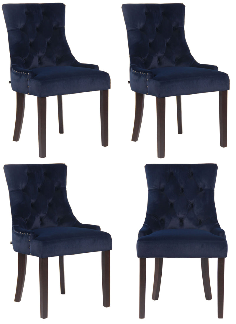 Set of 4 dining chairs Aberdeen velvet