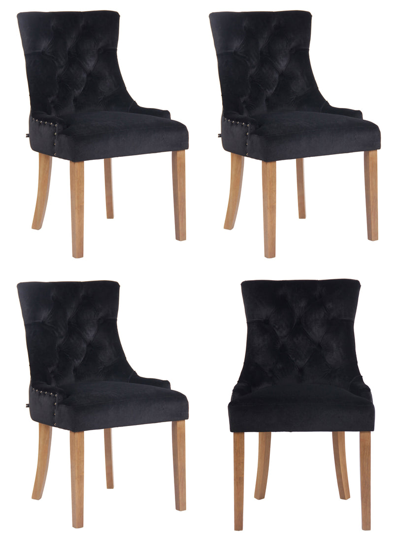 Set of 4 dining chairs Aberdeen velvet