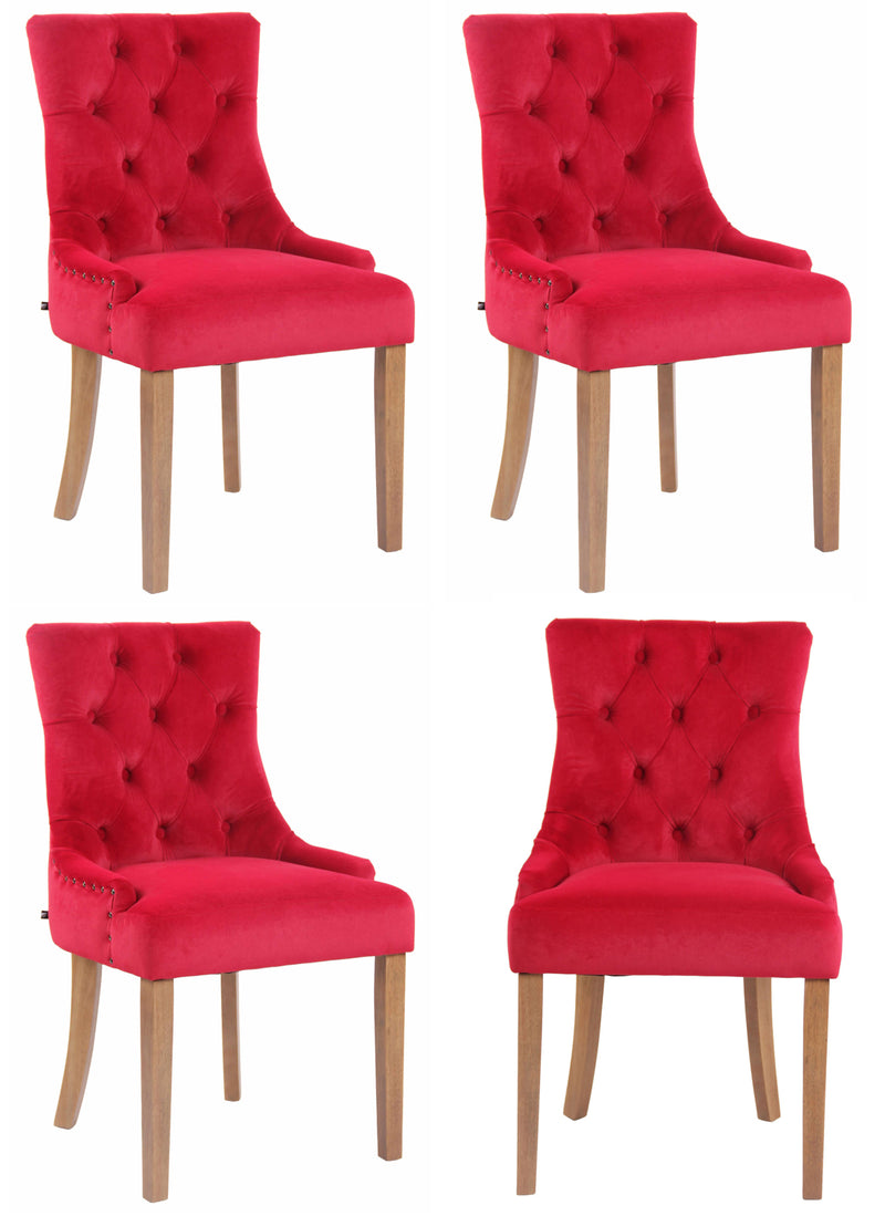 Set of 4 dining chairs Aberdeen velvet