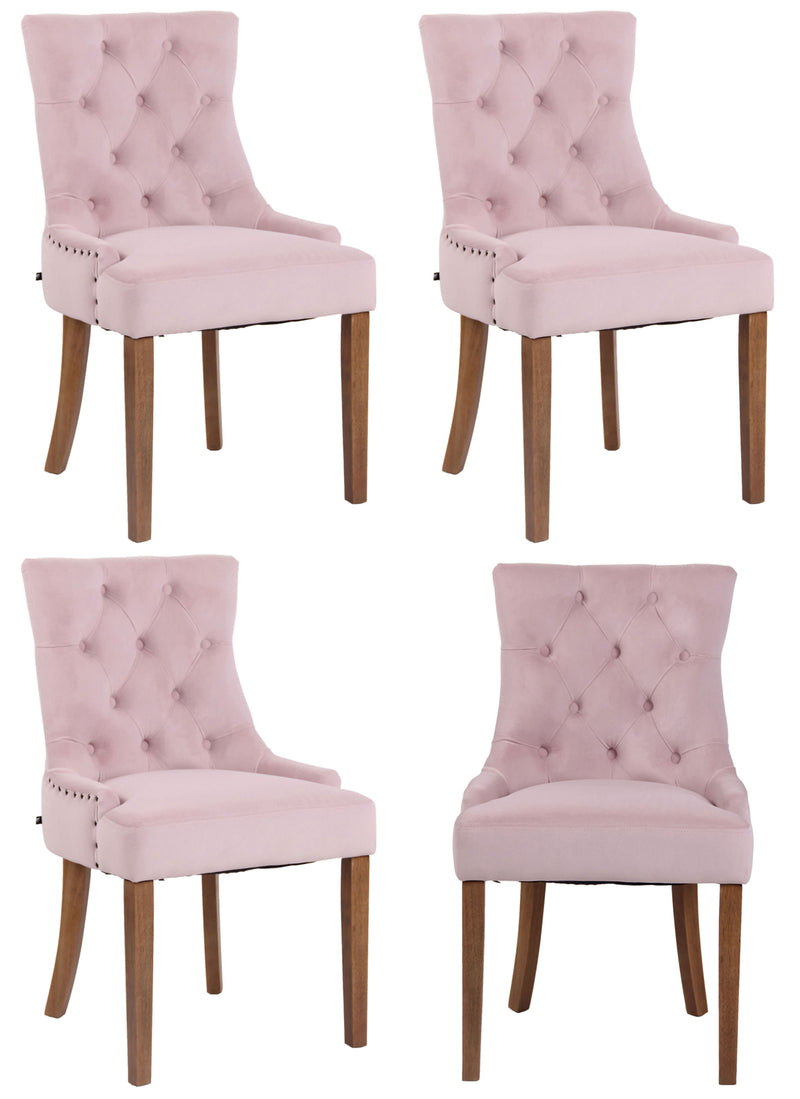 Set of 4 dining chairs Aberdeen velvet