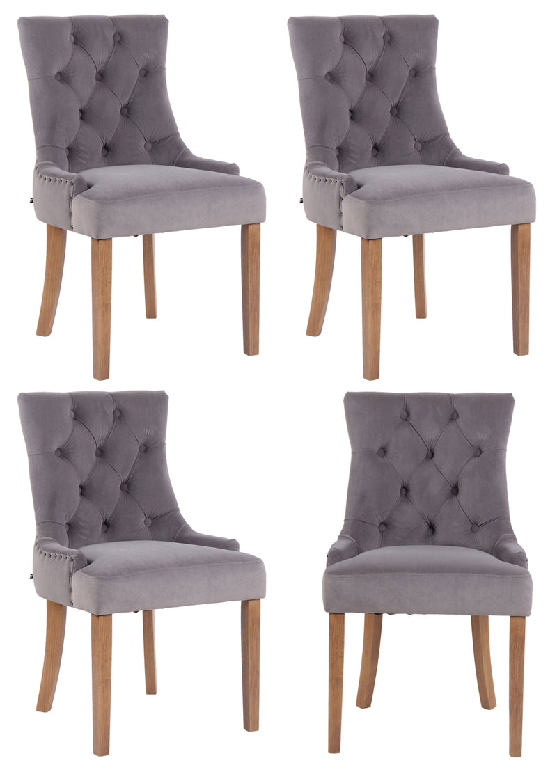 Set of 4 dining chairs Aberdeen velvet