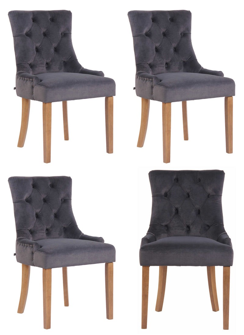 Set of 4 dining chairs Aberdeen velvet