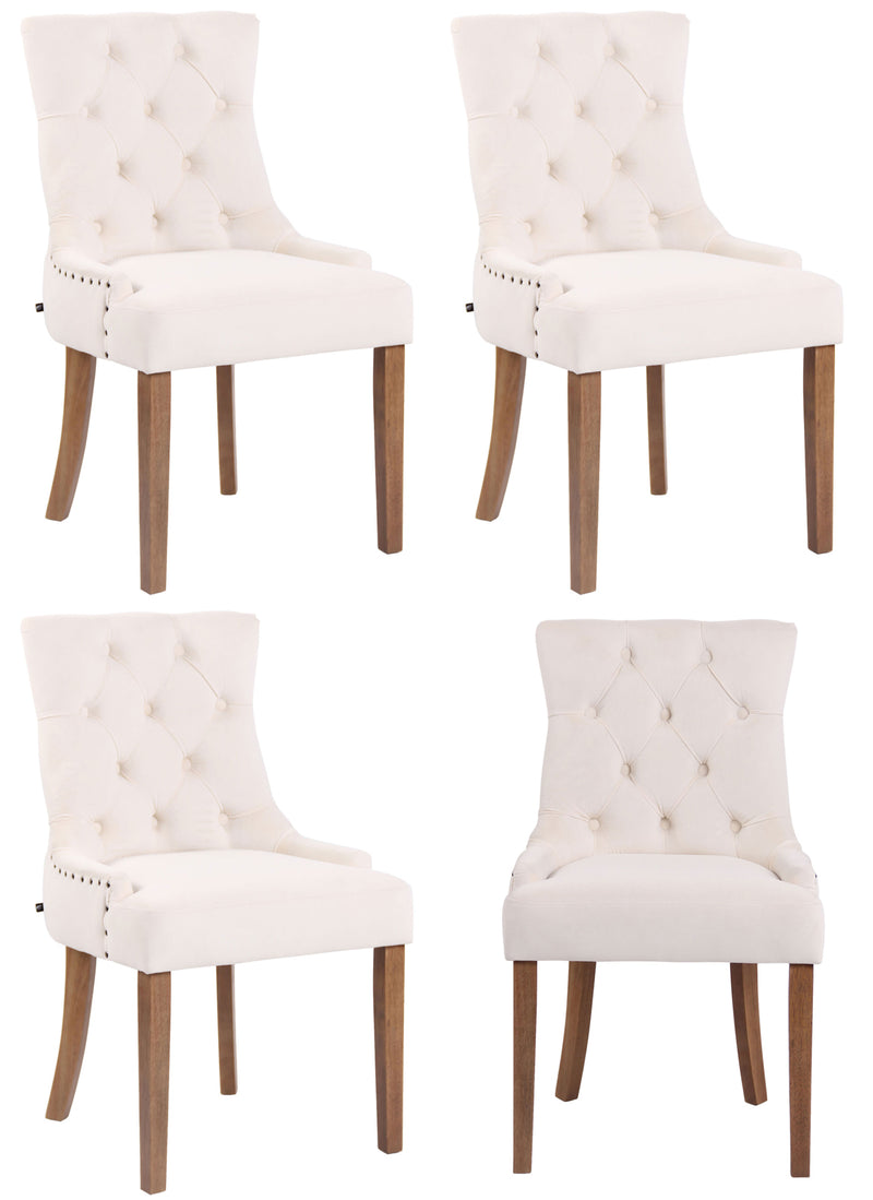 Set of 4 dining chairs Aberdeen velvet