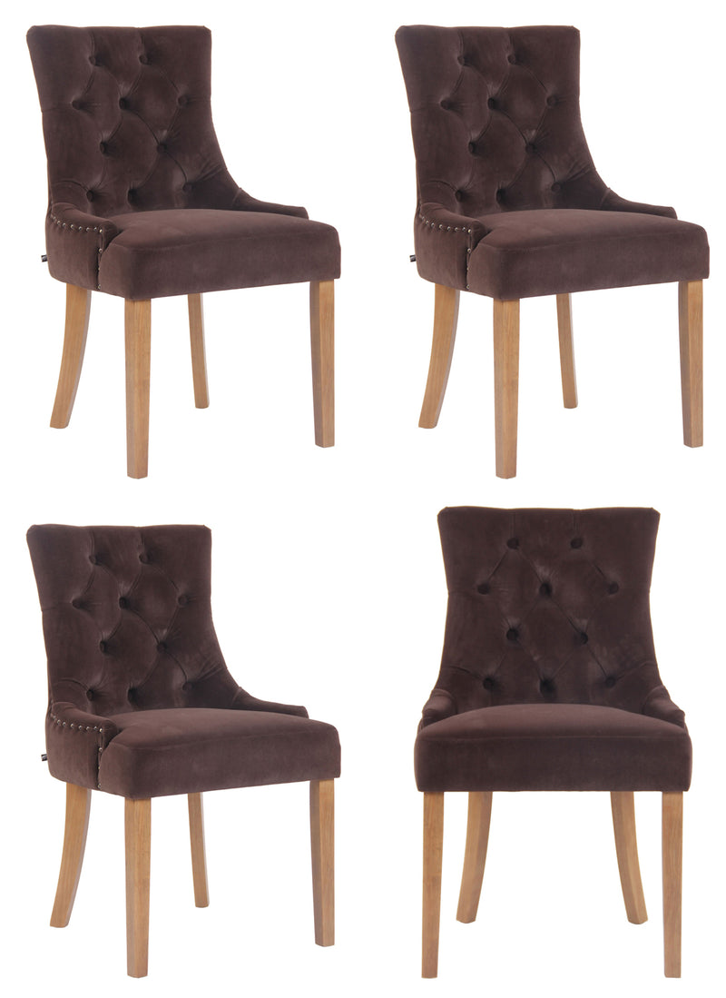 Set of 4 dining chairs Aberdeen velvet