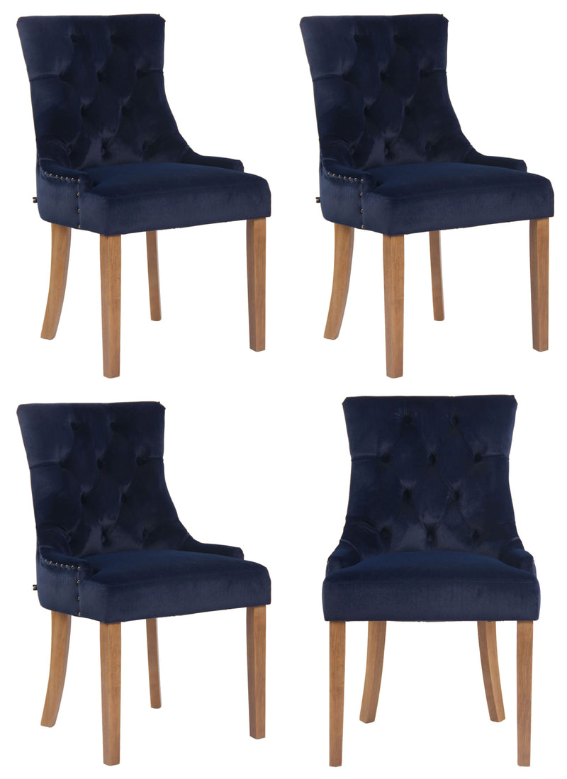Set of 4 dining chairs Aberdeen velvet