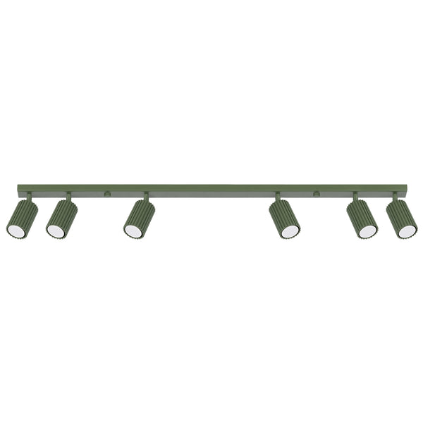 Ceiling lamp KARBON 6L olive green