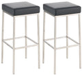 Set of 2 bar stools Montreal faux leather cover