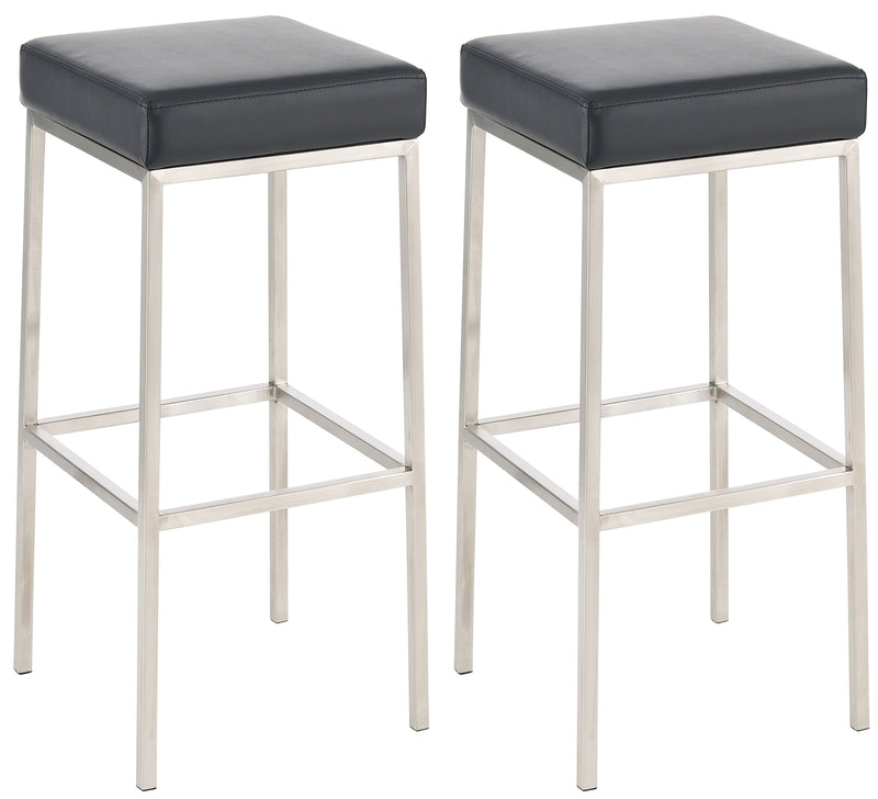 Set of 2 bar stools Montreal faux leather cover
