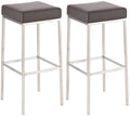 Set of 2 bar stools Montreal faux leather cover