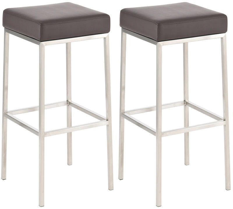 Set of 2 bar stools Montreal faux leather cover