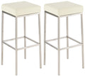 Set of 2 bar stools Montreal faux leather cover