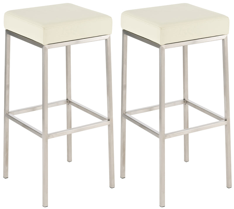 Set of 2 bar stools Montreal faux leather cover