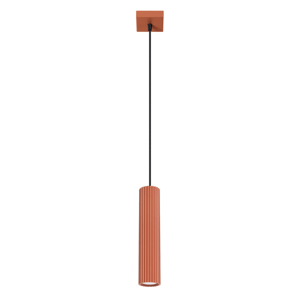 Pendant light KARBON 1 red ochre