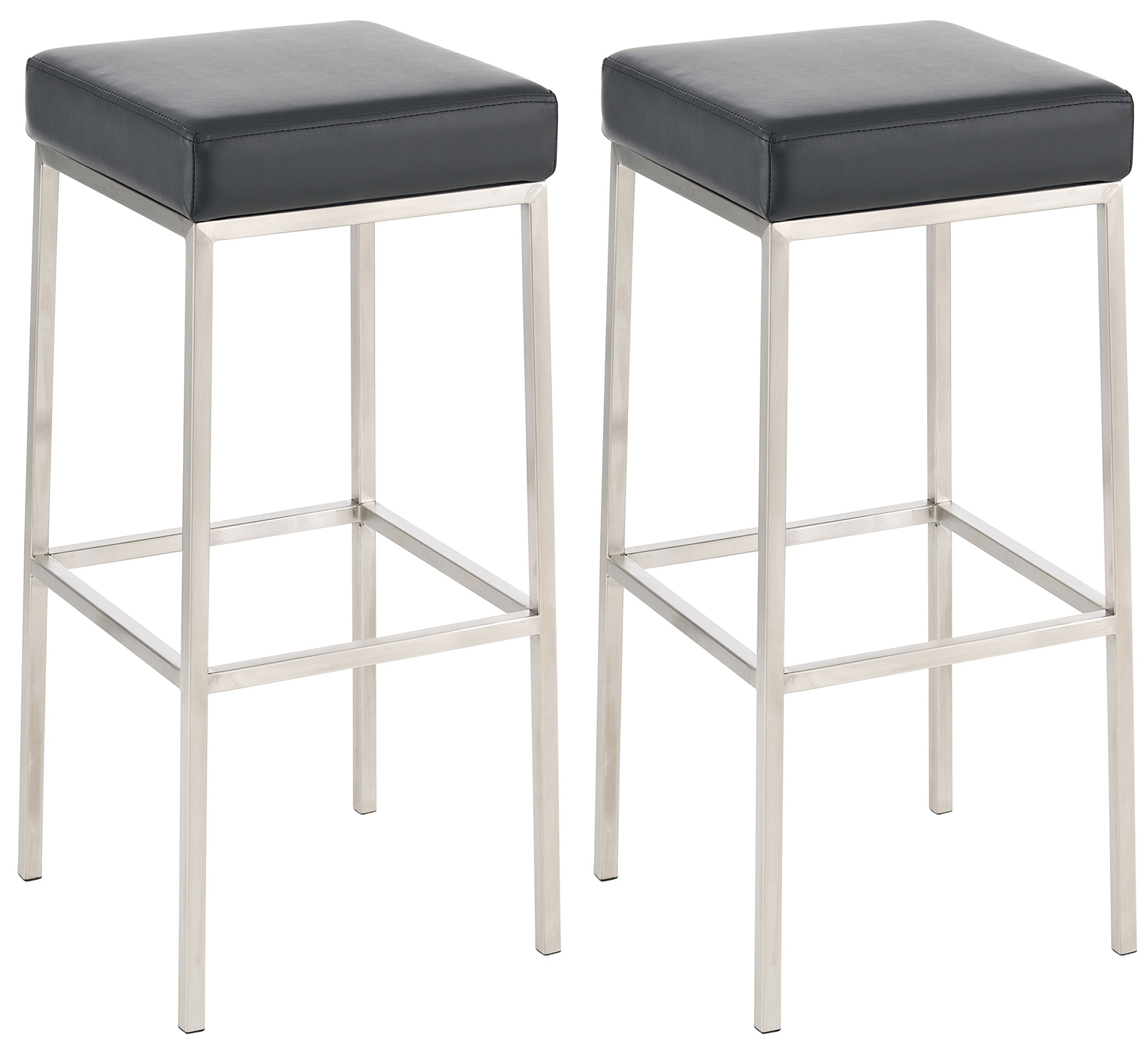 Set of 2 bar stools Montreal faux leather cover