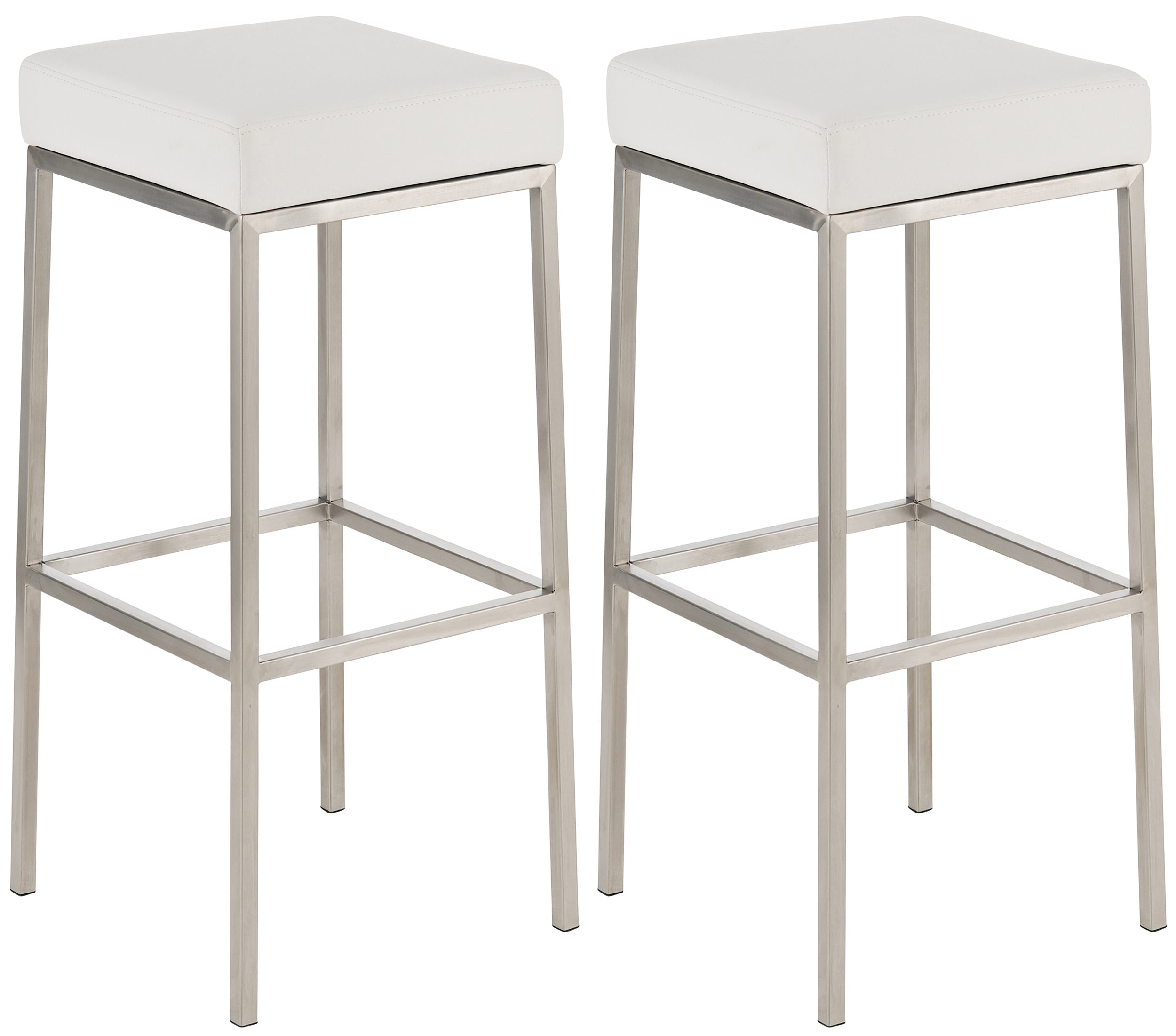 Set of 2 bar stools Montreal faux leather cover