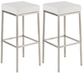 Set of 2 bar stools Montreal faux leather cover