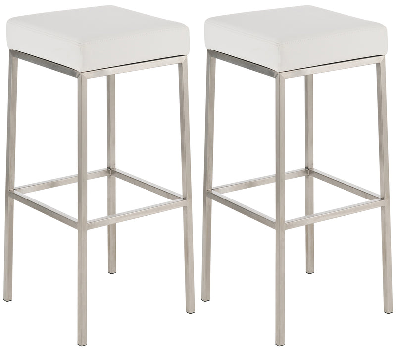 Set of 2 bar stools Montreal faux leather cover
