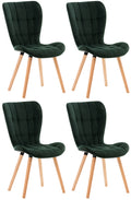 Set of 4 Elda Velvet Chairs