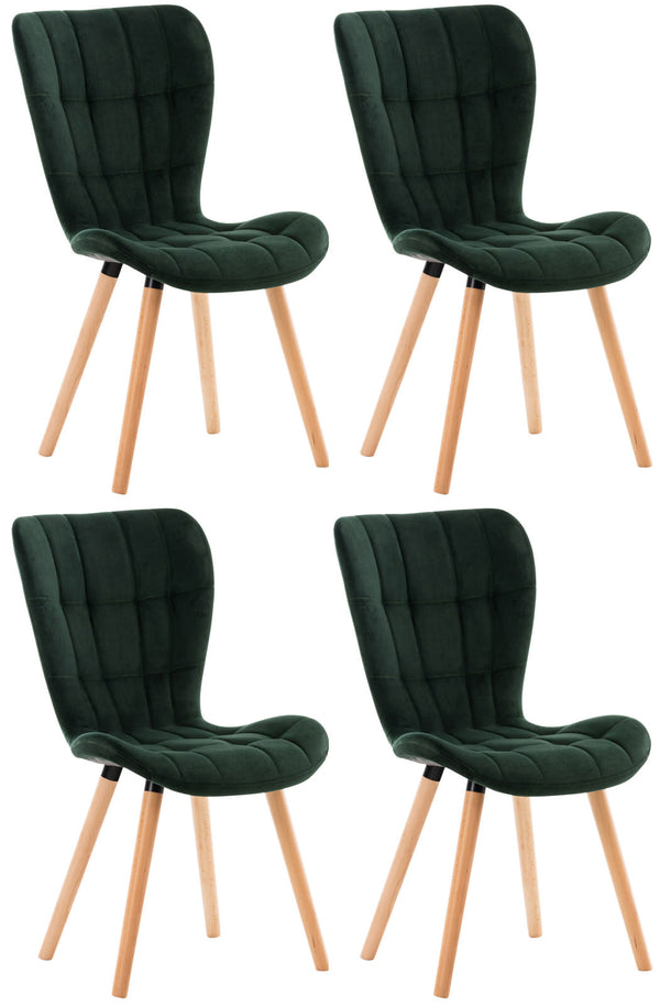 Set of 4 Elda Velvet Chairs