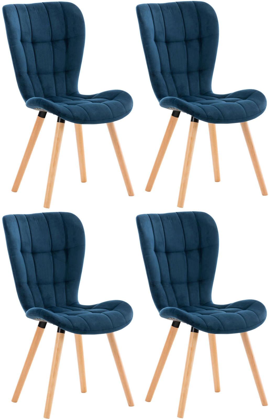 4er Set Stuhl Elda Samt