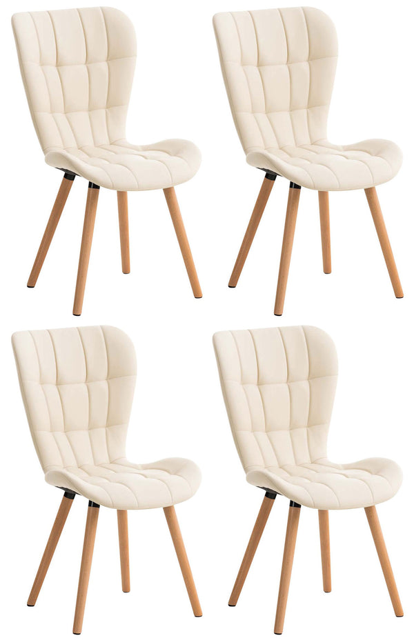 Set of 4 dining chairs Elda artificial leather