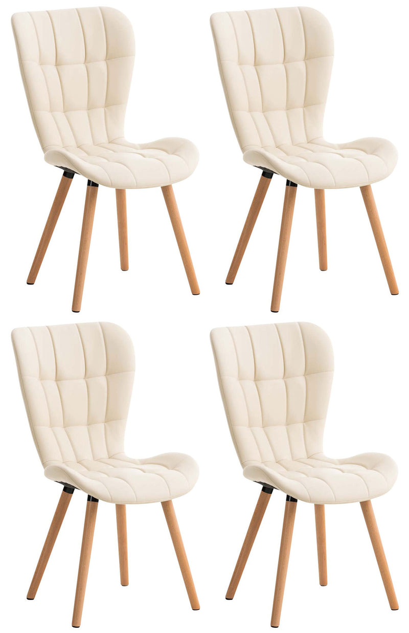 Set of 4 dining chairs Elda artificial leather