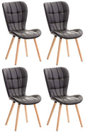Set of 4 dining chairs Elda artificial leather