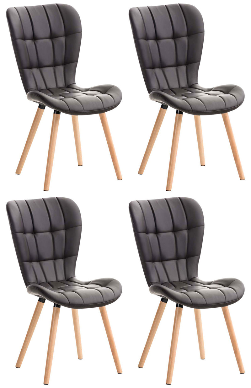 Set of 4 dining chairs Elda artificial leather