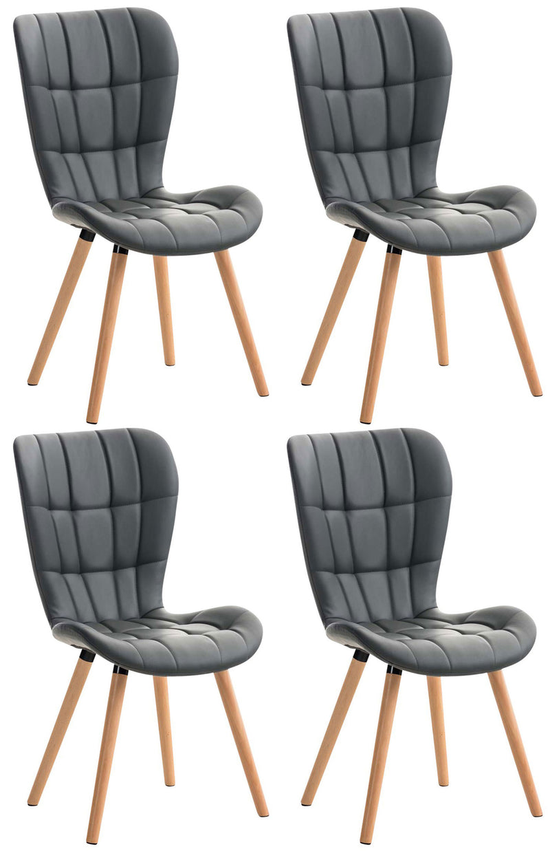Set of 4 dining chairs Elda artificial leather