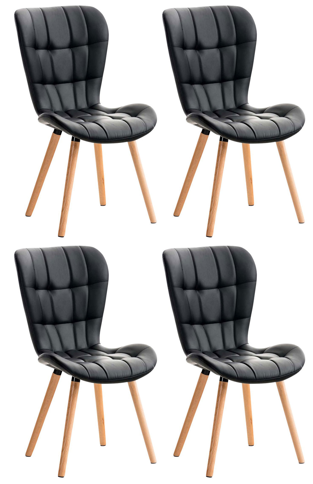 4er Set Esszimmerstuhl Elda Kunstleder