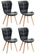 Set of 4 dining chairs Elda artificial leather