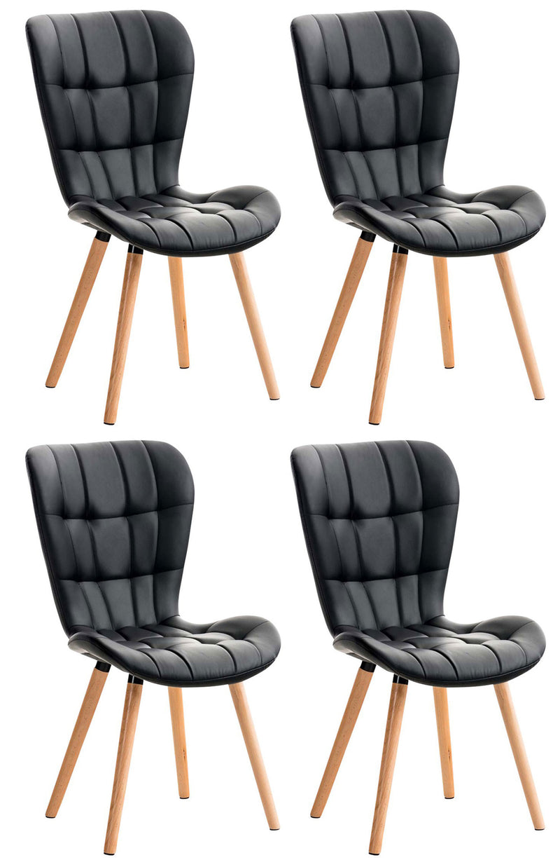 Set of 4 dining chairs Elda artificial leather