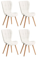 Set of 4 dining chairs Elda artificial leather