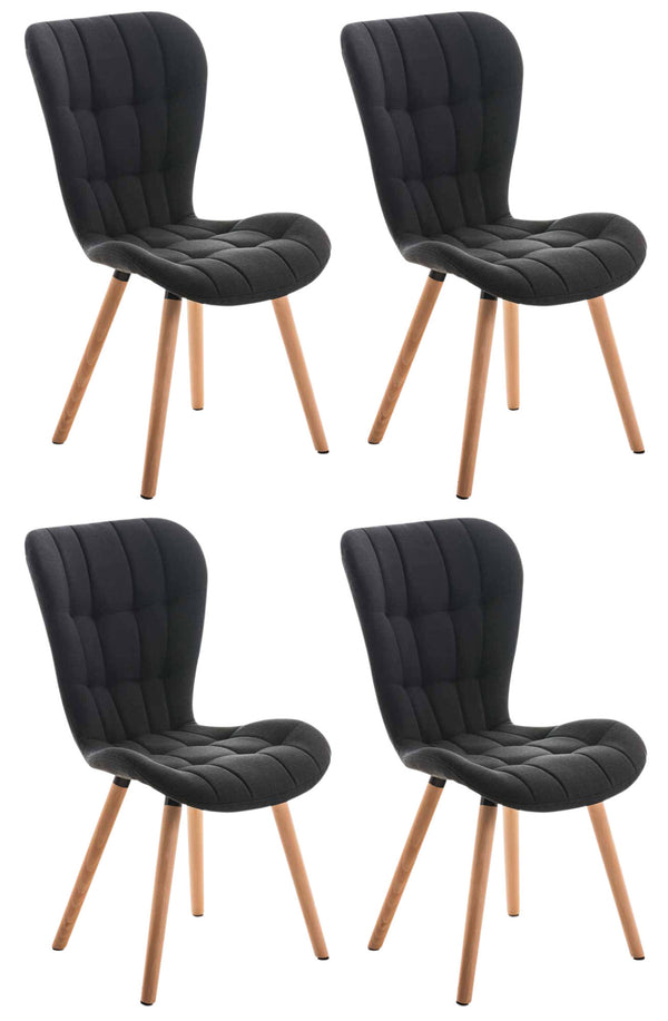 Set of 4 dining chairs Elda fabric