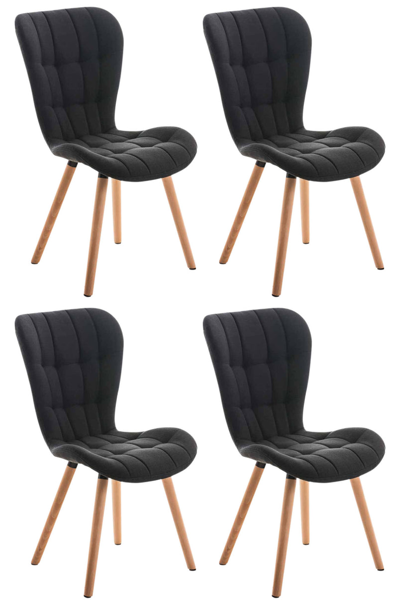 Set of 4 dining chairs Elda fabric