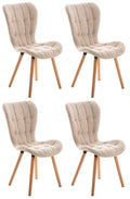 Set of 4 dining chairs Elda fabric