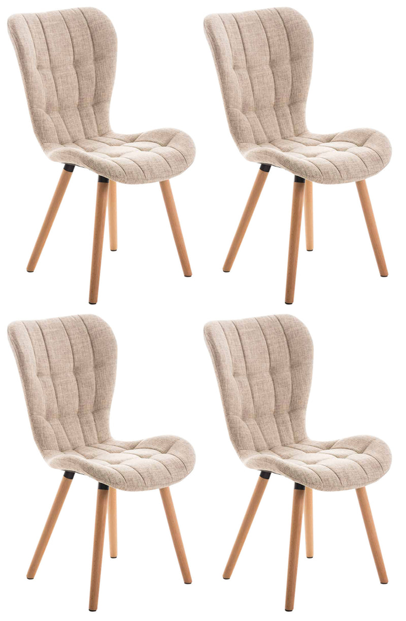 Set of 4 dining chairs Elda fabric