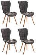 Set of 4 dining chairs Elda fabric