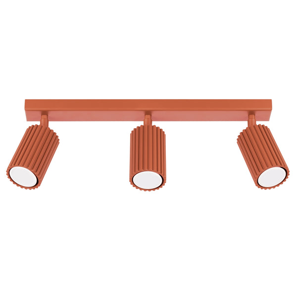 Ceiling lamp KARBON 3L red ochre