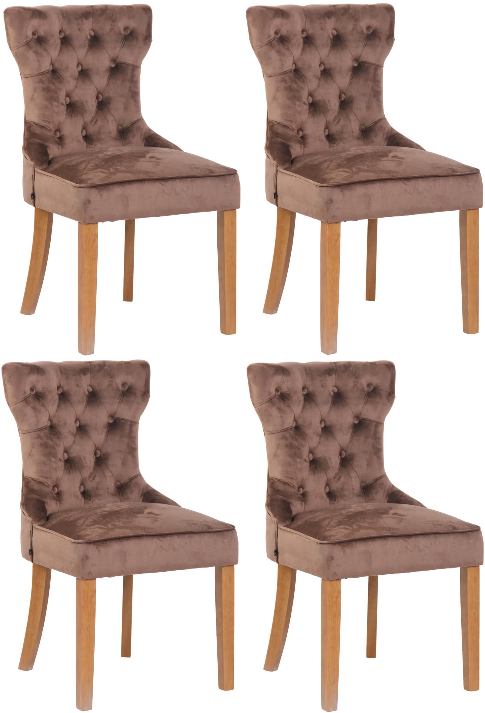 Set of 4 dining chairs Franca velvet