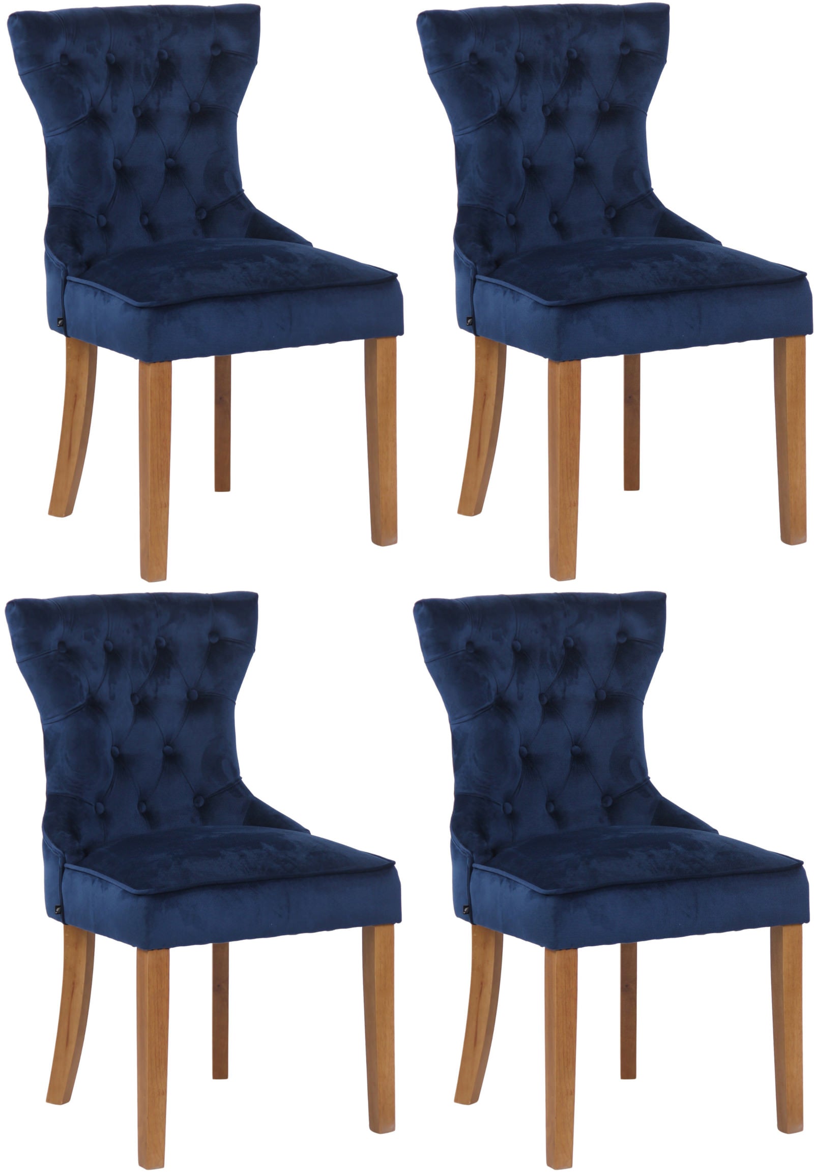 Set of 4 dining chairs Franca velvet