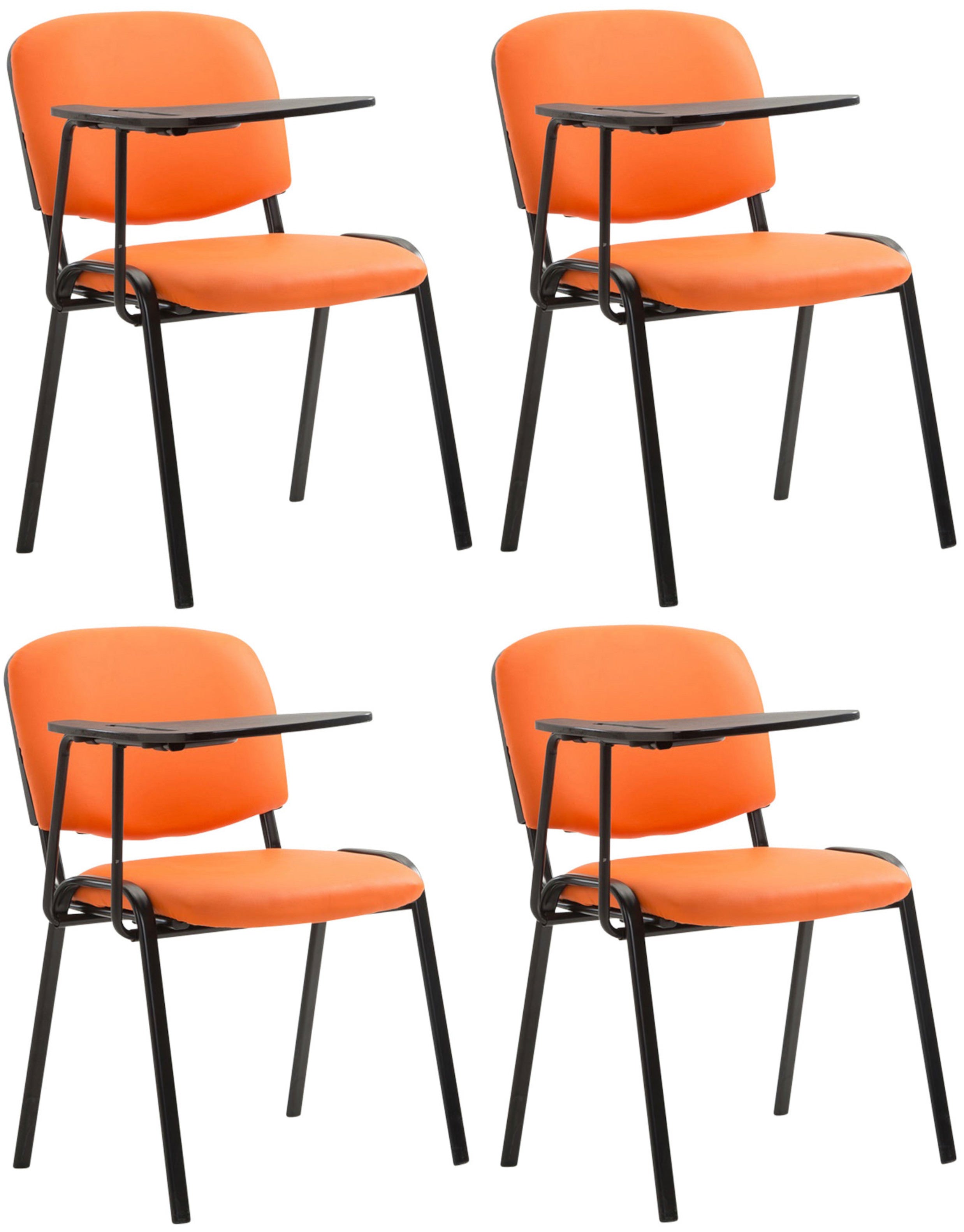Set van 4 Ken stoelen met opklapbare tafel van imitatieleer