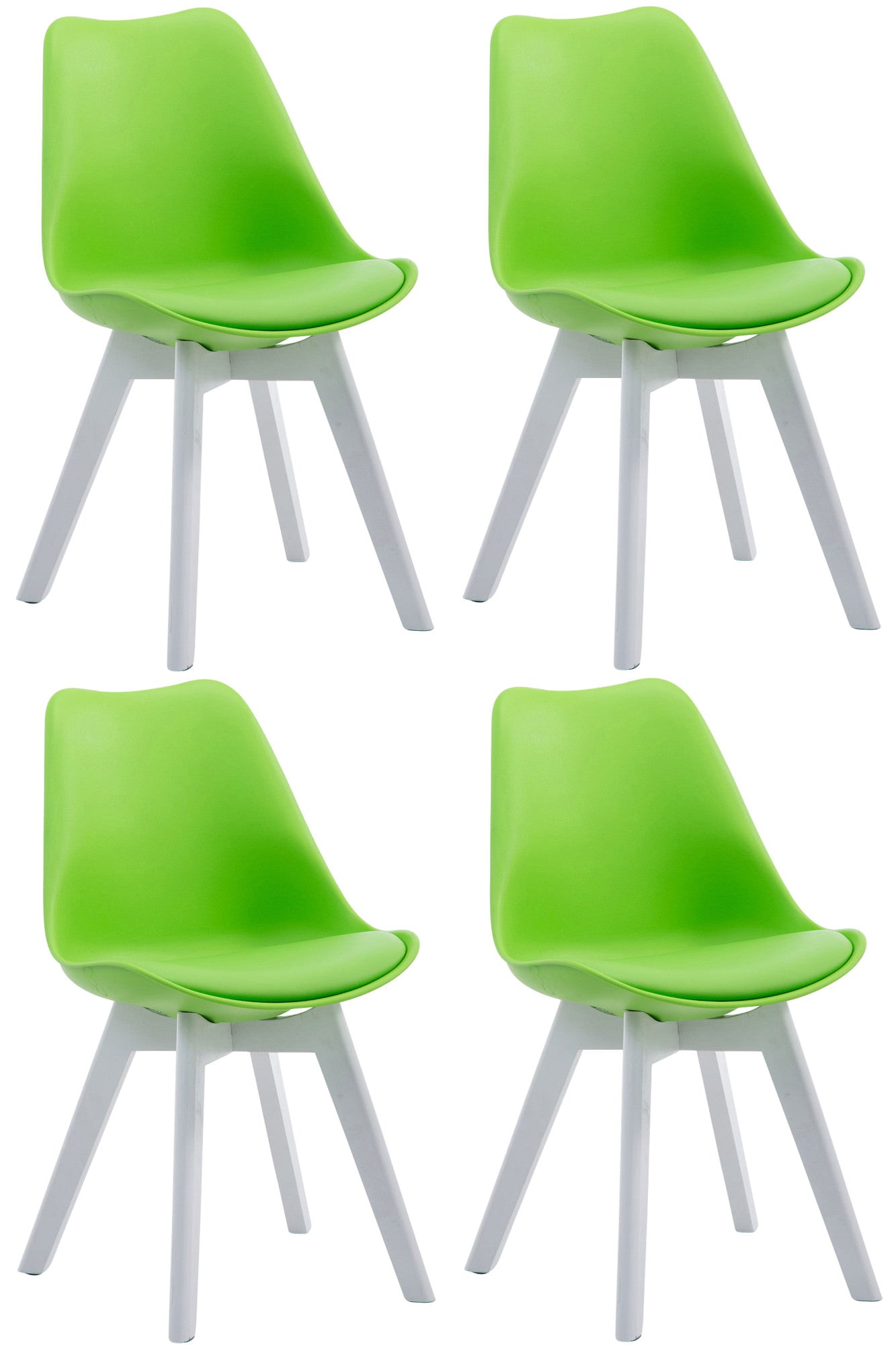 Set of 4 visitor chairs Borneo artificial leather