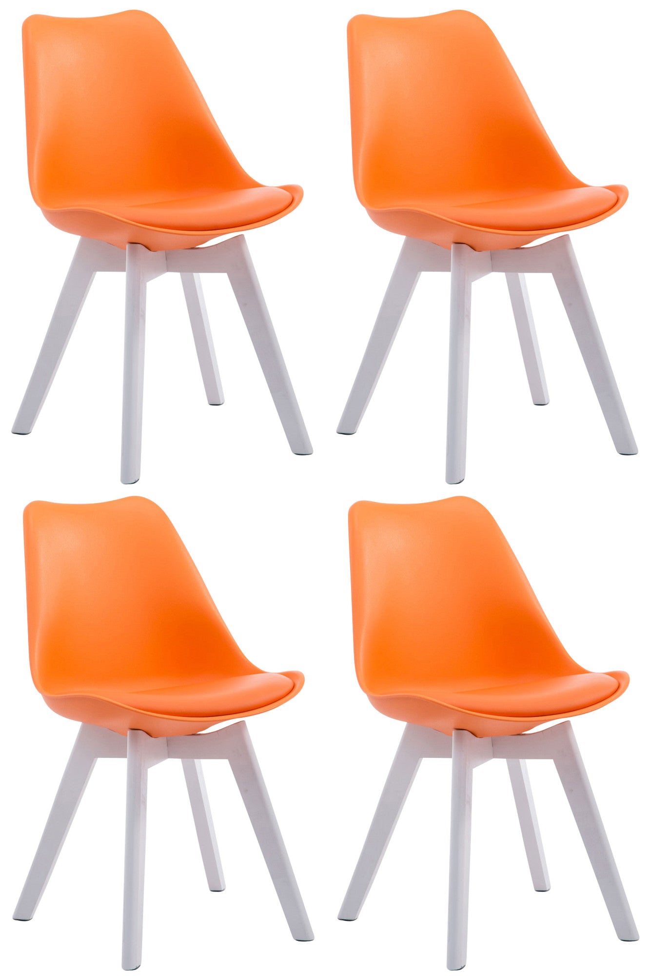 Set of 4 visitor chairs Borneo artificial leather