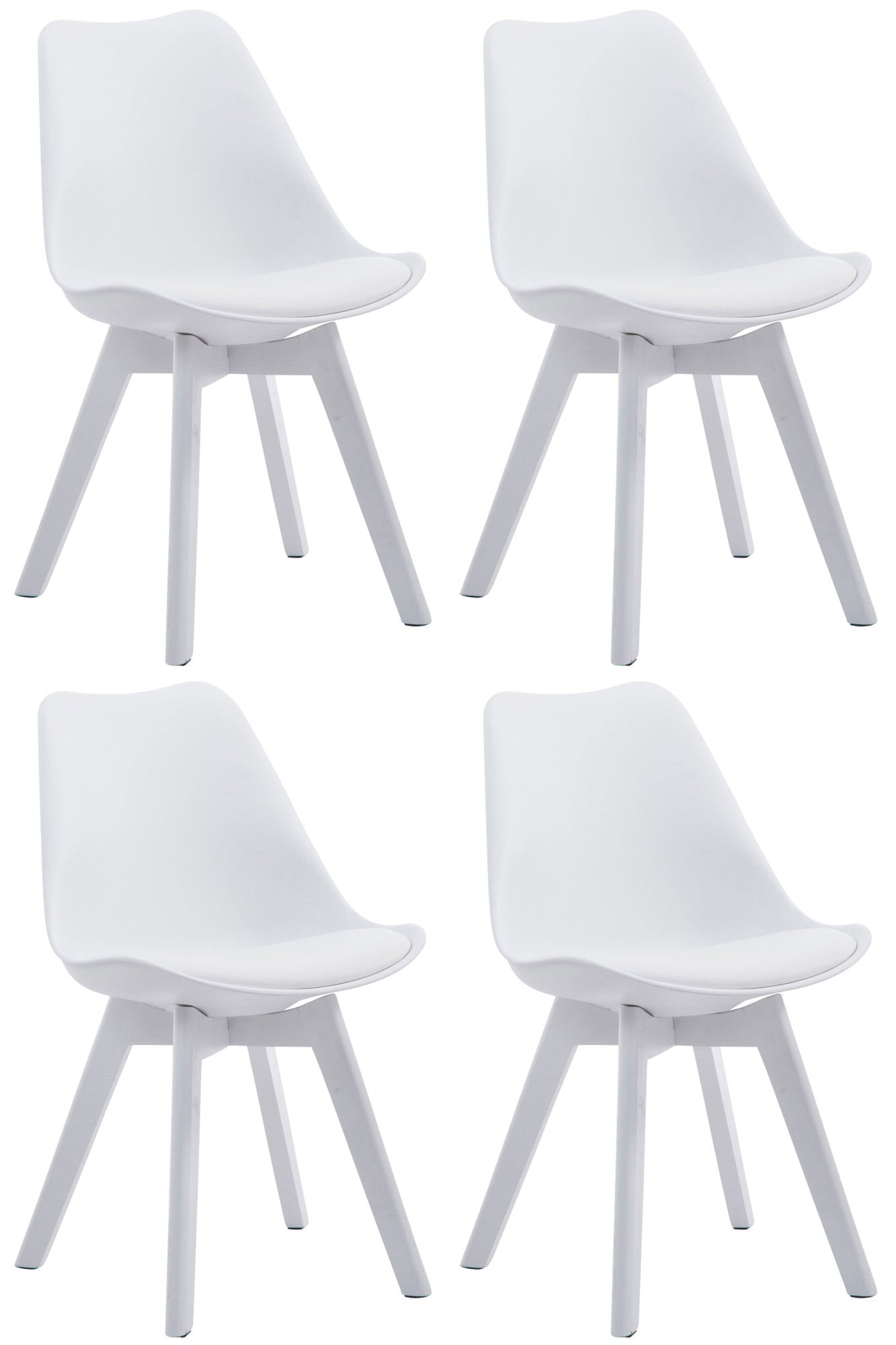 Set of 4 visitor chairs Borneo artificial leather