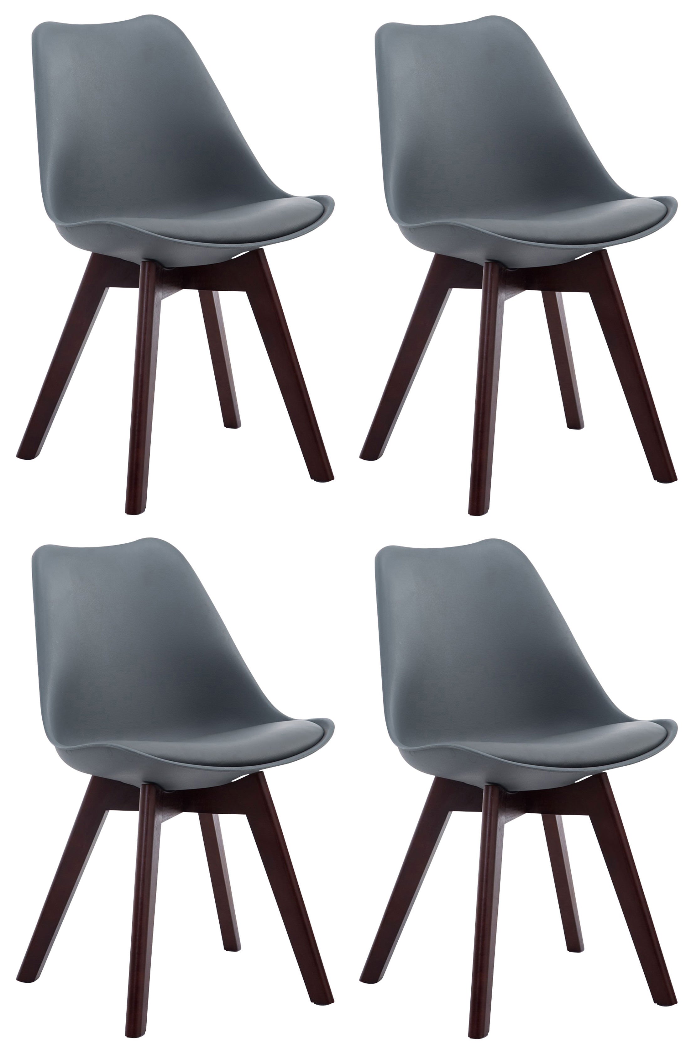 Set of 4 visitor chairs Borneo artificial leather