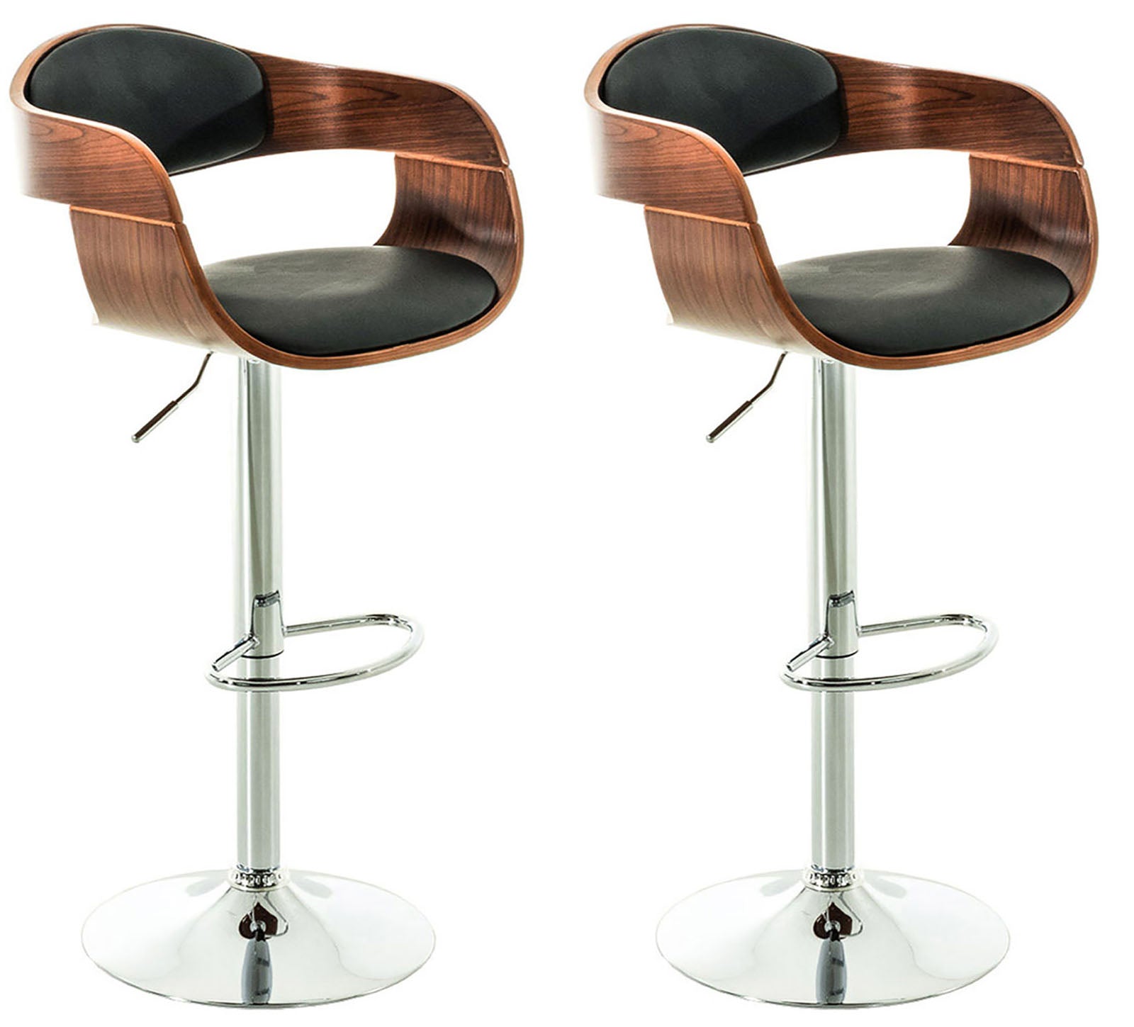 Set of 2 Kingston faux leather bar stools